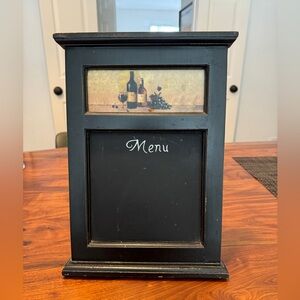 Retro Black Wooden Kitchen Menu Board ，14 ”X 10”
